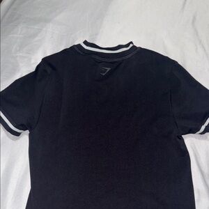 Women Gymshark Black T-Shirt with White Trim